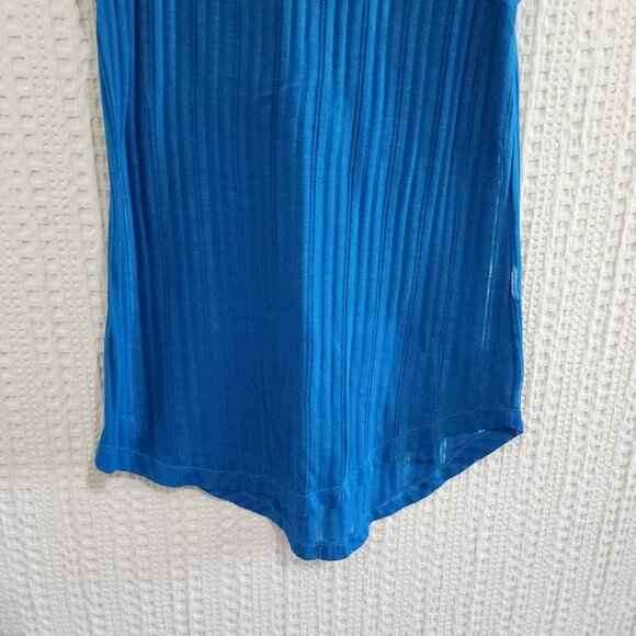 Ivy Park Pointelle Knit Sleeveless Tank Top in Blue Women's Size X-Small - Picture 6 of 10